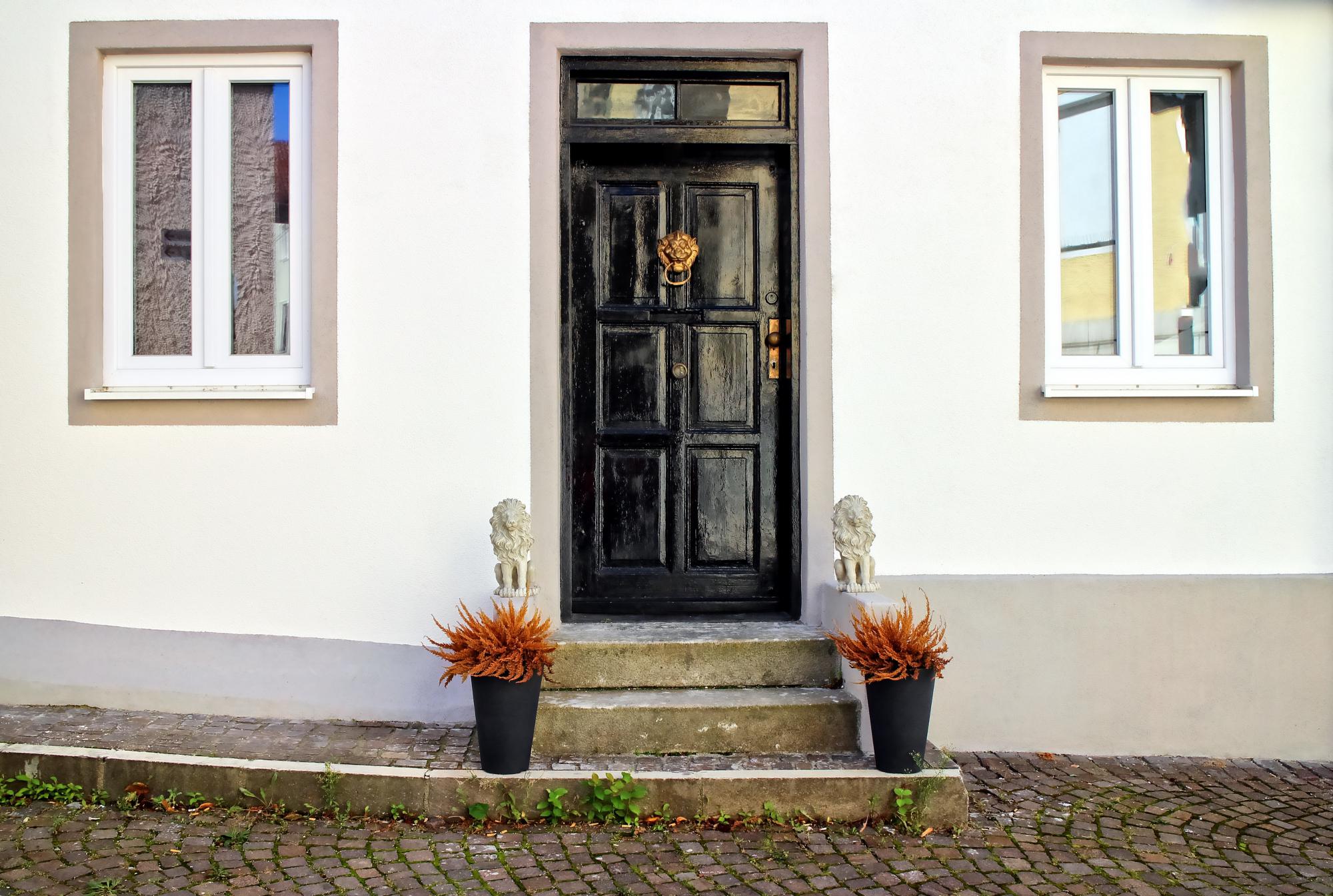 façade de maison colorée 