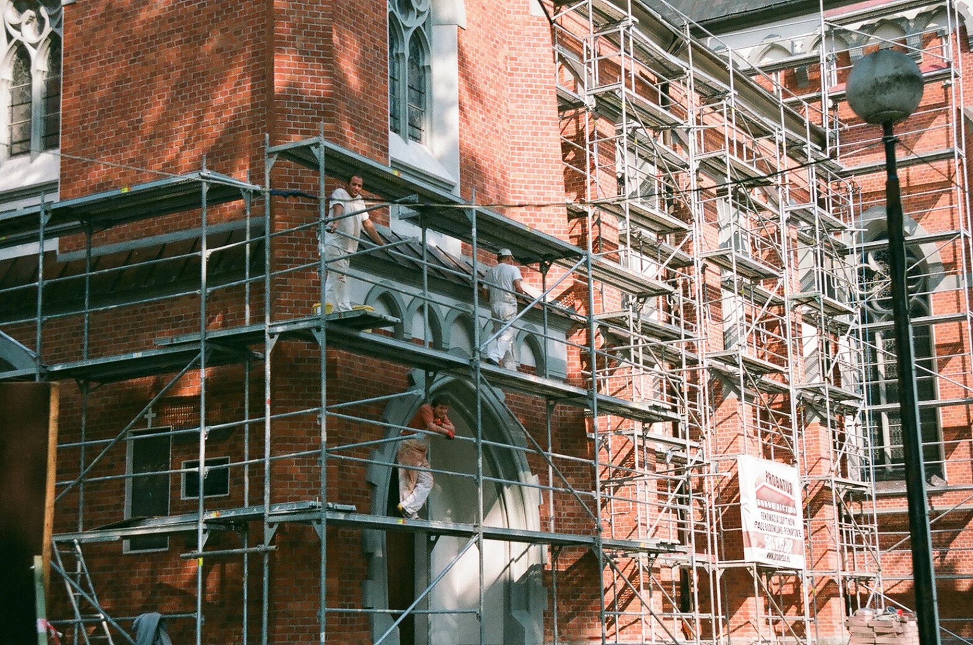 Chantier de ravalement de façade 