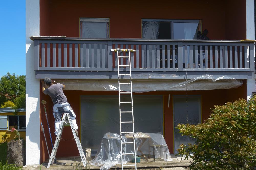 travaux de peinture, façade 