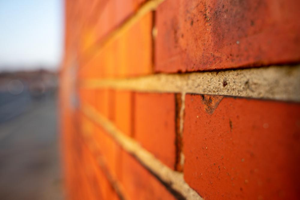 Mur en brique rouge 