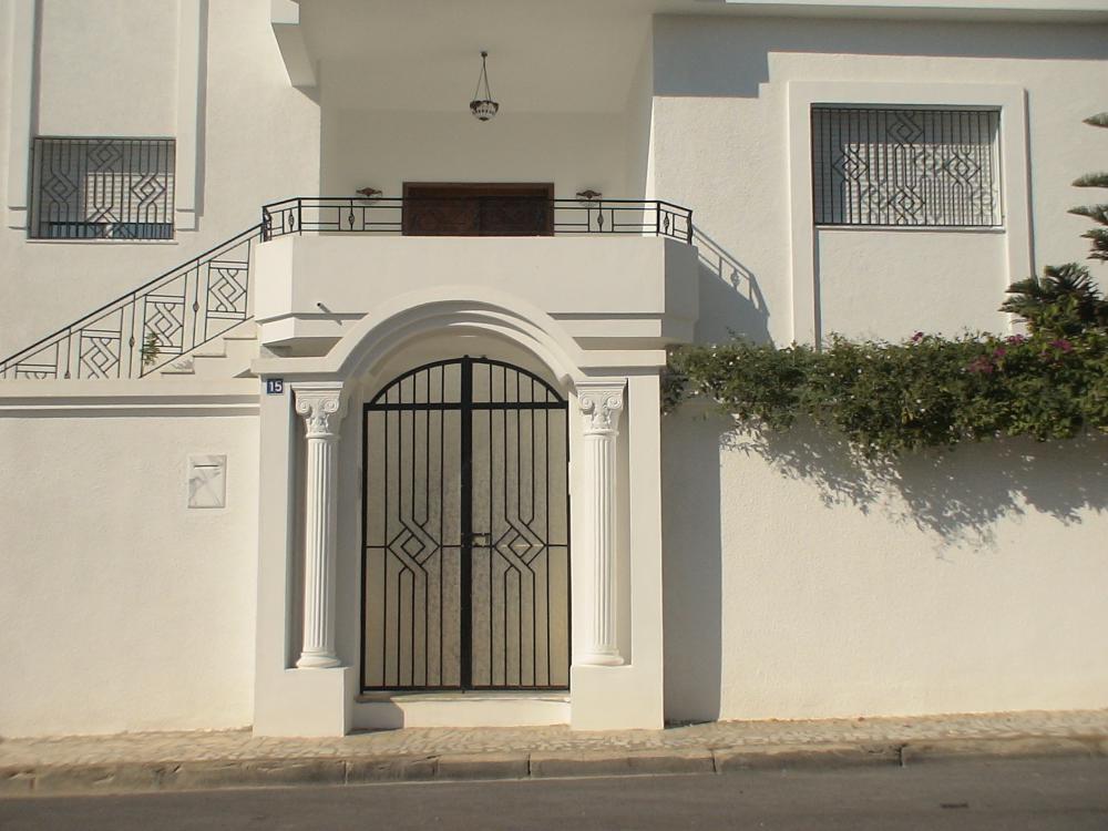 façade, maison, portail 