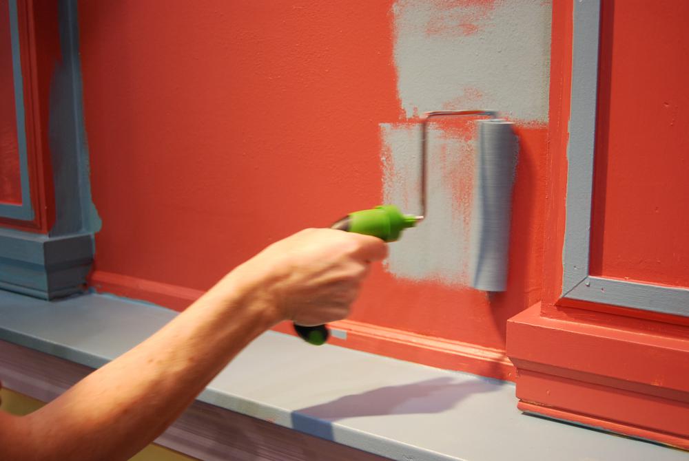 travaux de peinture, rouleau 